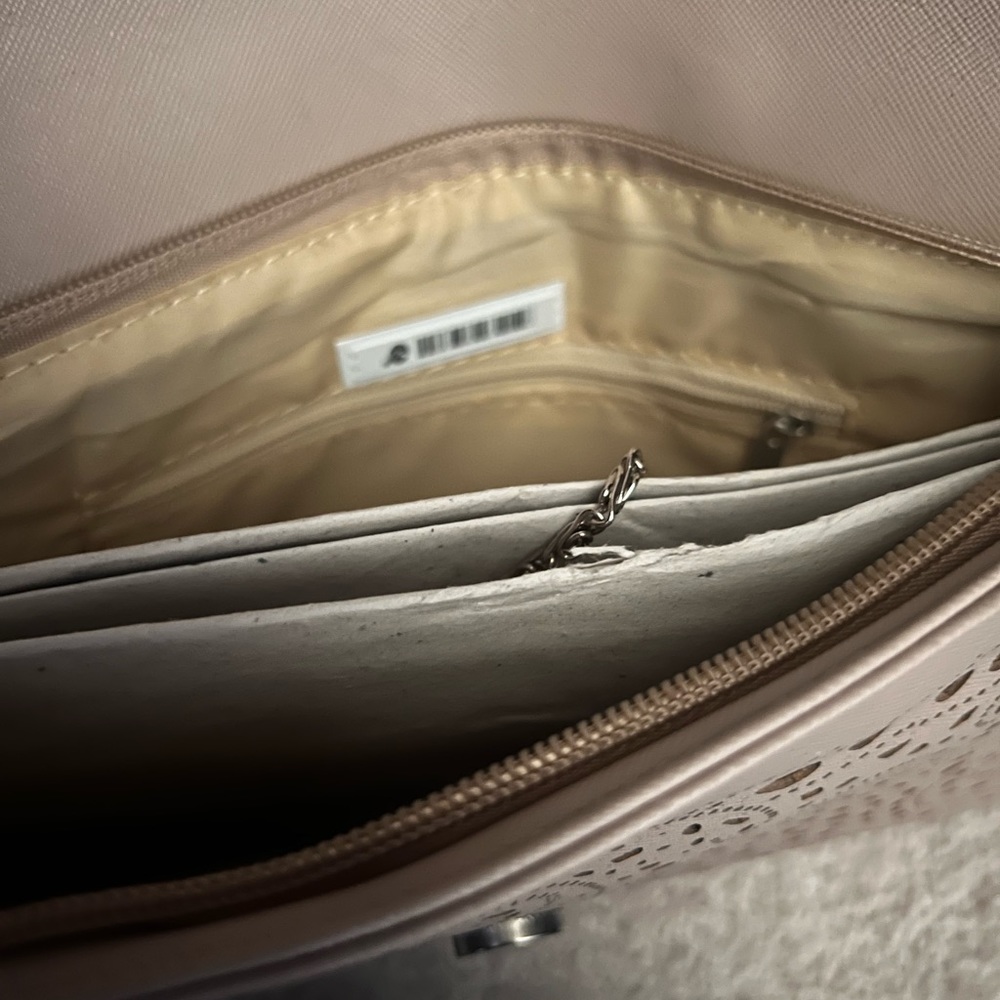 Gold and taupe clutch and crossbody new with tags - Picture 2 of 4